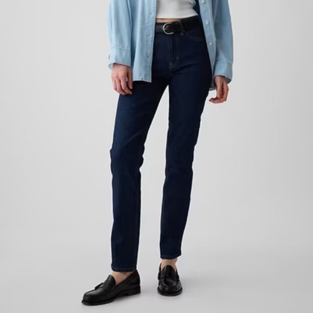 GAP Women's Vintage Slim High Rise Jeans - Dark Blue